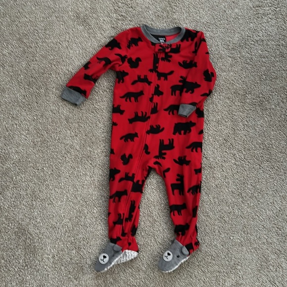 Infant Carters Fleece sleepers size 18 months. VGUC - Picture 8 of 11